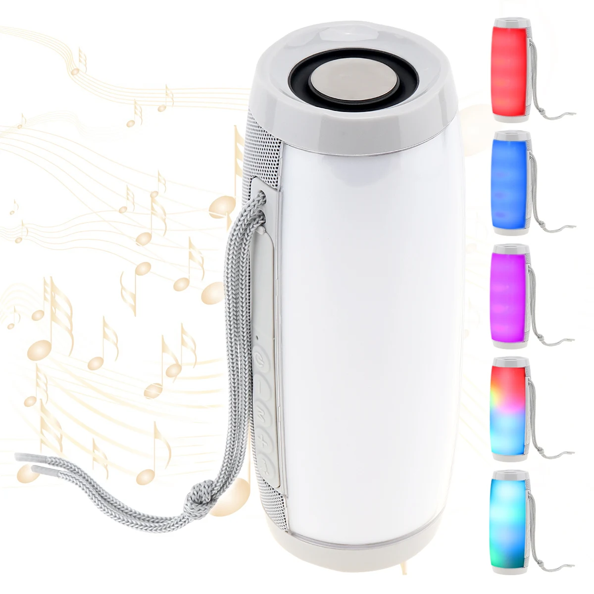 

Mini Outdoor LED Color Light Subwoofer Waterproof Bluetooth Speaker with FM/TF/AUX/USB /Voice Call function for Home/Party