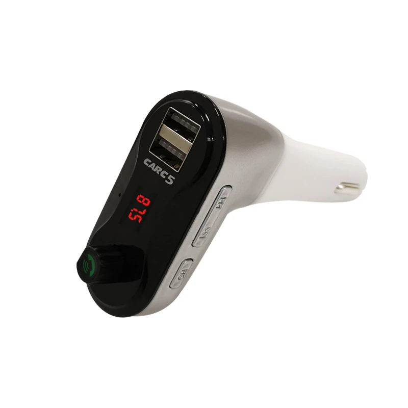 Bluetooth fm передатчик громкой связи авто Car Kit Музыка адаптер C5 радио Наборы 2 Порты usb