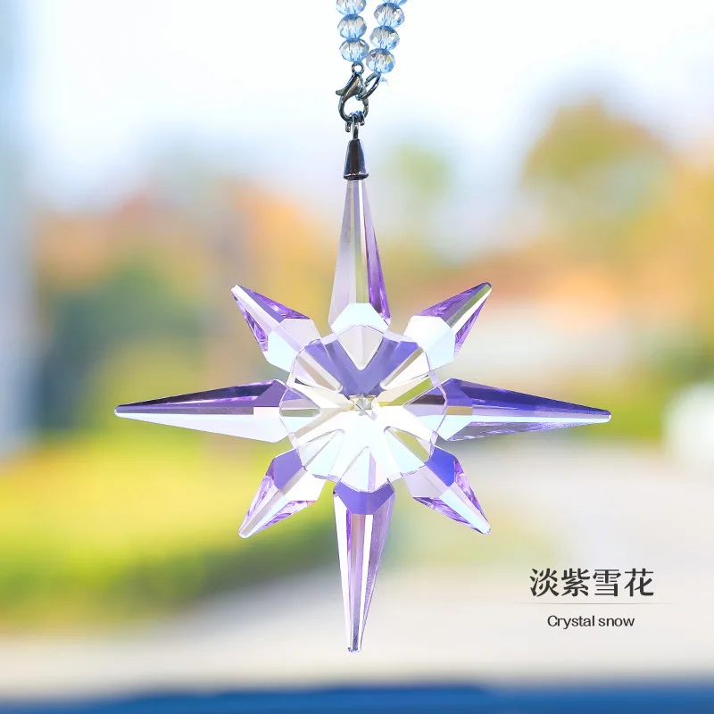  Car Pendant Crystal Meteor Decoration Hanging Ornament Charms Automobiles Interior Rearview Mirror 