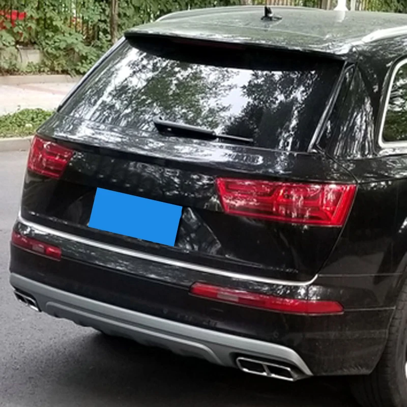 Подходит для Audi Q7- нержавеющая сталь задний глушитель декоративная отделка для крышек рамка отделка автомобиля-Стайлинг Аксессуары