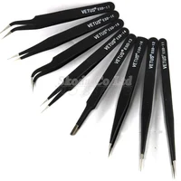 Высокое качество VETUS BGA Точность Пинцет ESD 8 шт./компл. ESD-10 ~ 17 нержавеющая сталь Антистатические Пинцет ремонт инструмент - изображение