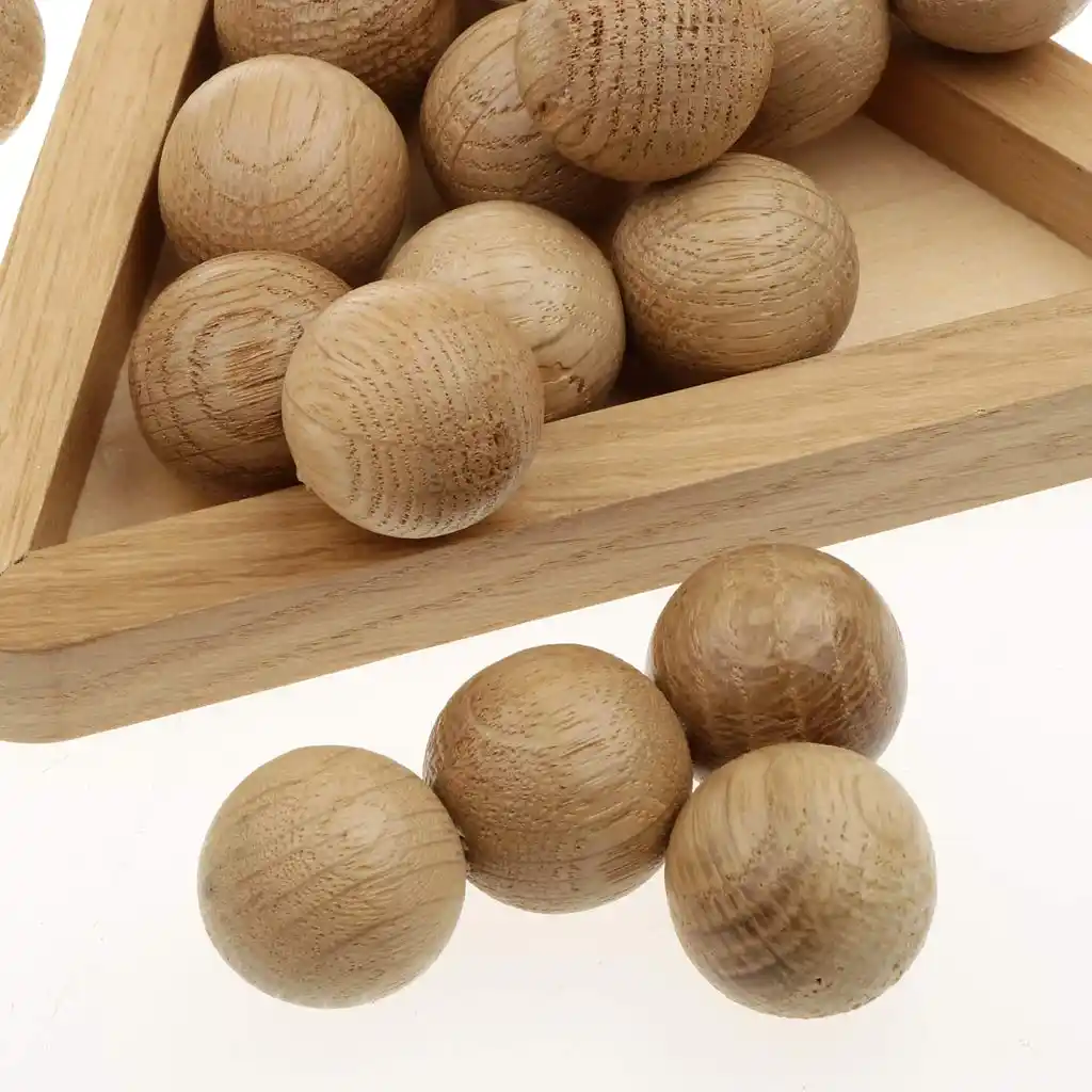 wooden ball pyramid puzzle