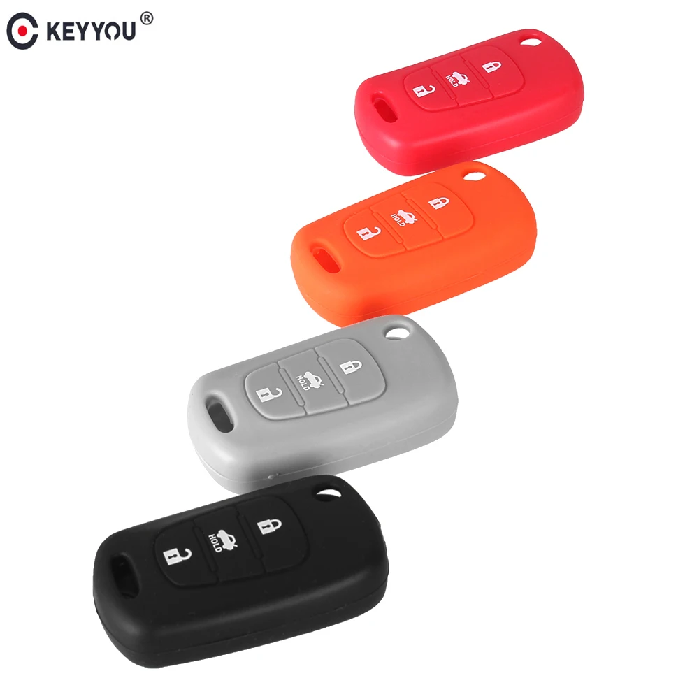 

KEYYOU 10X 3 Buttons Silicone Remote Car Key Cover Case For Hyundai i20 i30 i35 iX20 iX35 ix30 For KIA K2 K5 Sportage Sorento