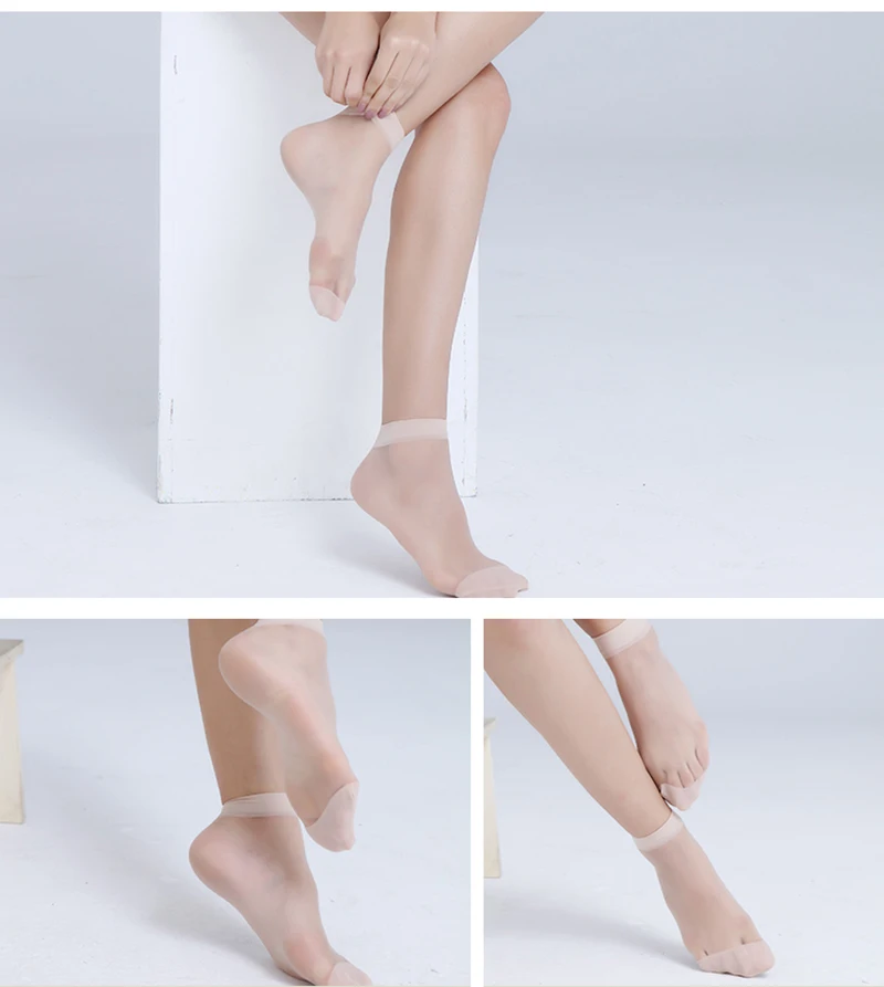 10 пар пикантные тонкие короткие носки летние ботильоны бамбуковое волокно белье для женщин эластичные женские прозрачные шелковые носки