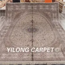 Yilong 9'x12' ручной работы персидский Традиционный Ковер для гостиной турецкие шелковые ковры(LH166A9x12