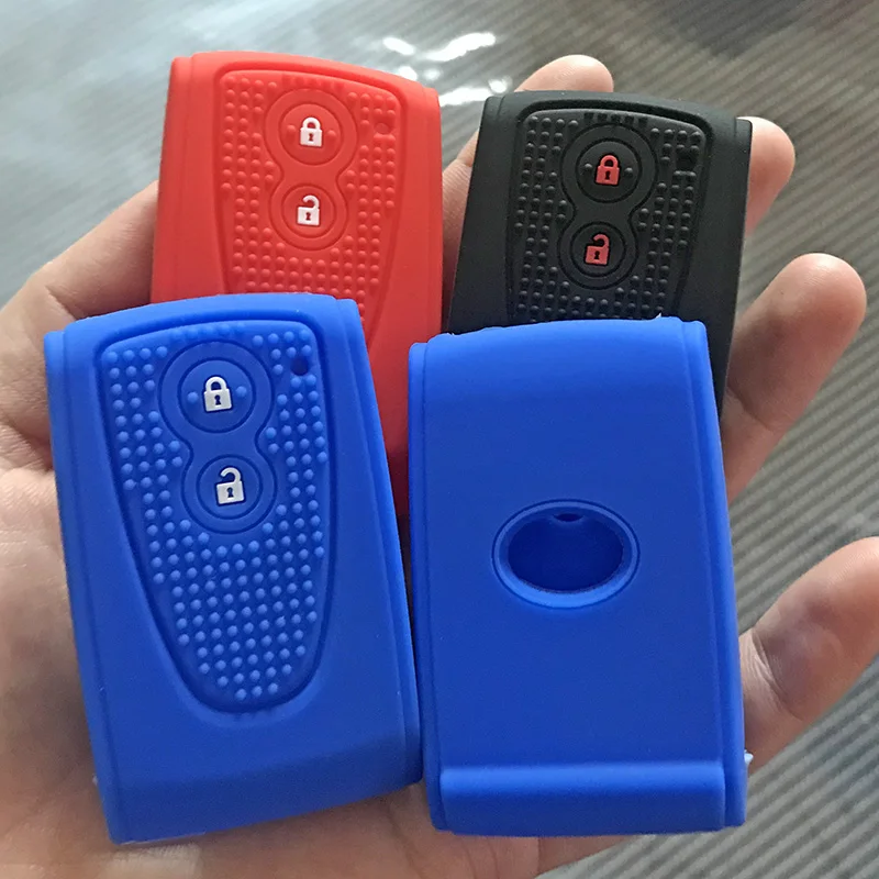 

Car Styling Remote Holder Protector For Daihatsu 2 button Smart remote silicone rubber key fob cover case skin set shell
