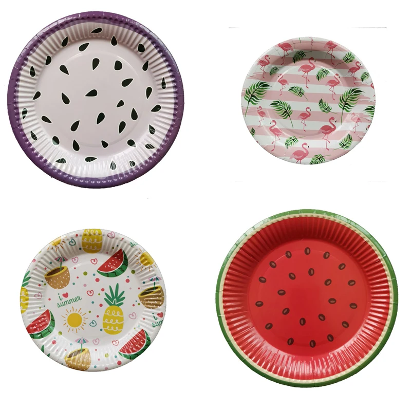 

10pcs Disposable tableware set for wedding birthday Dot Printed disposable paper plate straw cup decoration party supplies