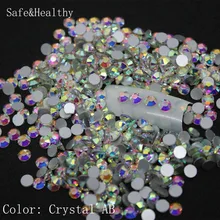 1440 pcs Pack SS3 SS10 Crystal AB gold Nail Art Decorations Rhinestones For 3d Charm Glass