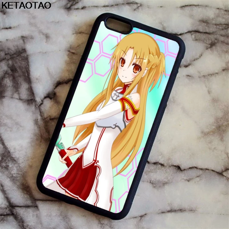 Чехлы для телефонов KETAOTAO Sword Art Online SAO Anime Manga iPhone 4 5C 5S 6S 7 8 Plus XR XS Max мягкий резиновый
