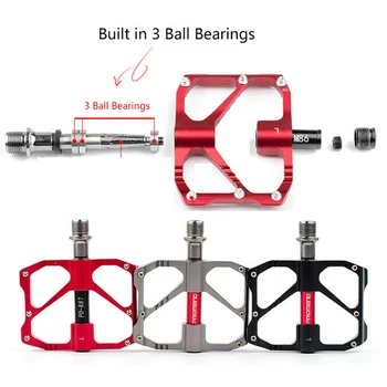 

Mountain Bike Pedal Aluminum Pedals MTB Non-slip 3 Bearing Cycling Pedals Mountain Bike Accessories