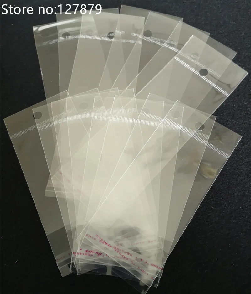 100 прозрачные самоклеящиеся целлофановые пакеты для упаковки конфет, печенья, упаковки с отверстием для подвешивания