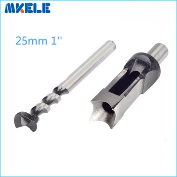 

wood tools 25mm 1'' Woodworking tools Square Hole Bits Drill Mortising Chisel Set Mortiser Drill Bit Set