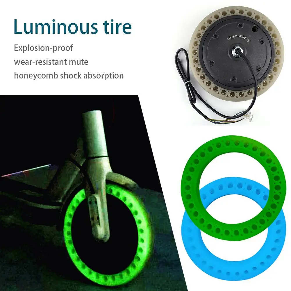 

Luminous Tire Solid Wheels For Electric Scooter Solid Tire Shock Absorption Scooter Accessories For Xiaomi M365
