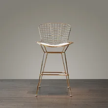 U-BEST барный набор высота сиденья 75 см Современный хромированный золотой дизайн барный стул металлический провод Лофт счетчик табурет