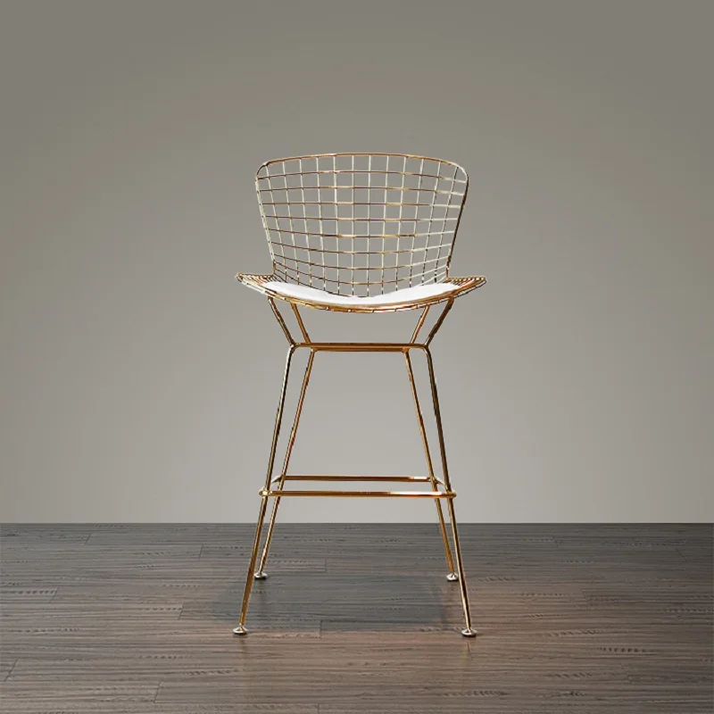 U-BEST Bar Set Seat Height 75cm Modern Chromed Golden Design Bar Stool Barstool Bar Chair Metal wire loft counter Stool