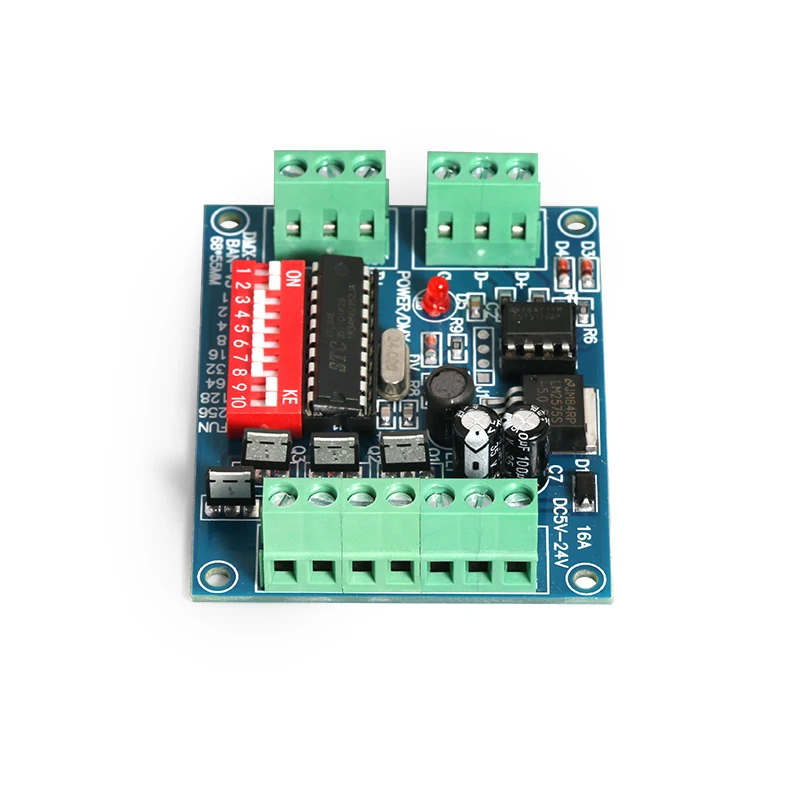 DC5 24V RGBW 4 CH выход DMX512 стандартная Плата декодера satandard DMX адресный декодер для 5050