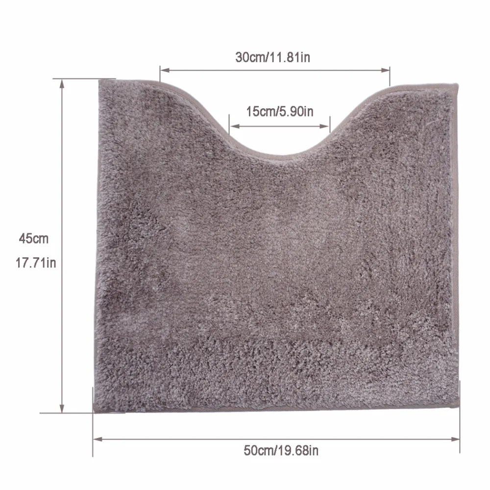 45x50 см ванная комната коврики для туалета микрофибра нескользящий коврик для туалета u-образный коврик Натуральный латексный задний