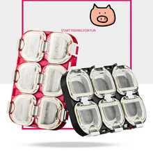 Горячая Регулируемая АБС-пластик рыболовные снасти коробка с магнитом Приманка крючки Коробка Приманка чехол для хранения 6 слотов рыболовный инструмент снасти Коробка