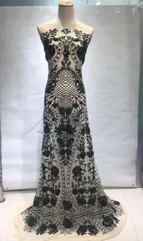 

special Embroidery Mesh Tulle Lace L-82239 with sequins For Nigerian Wedding Dress