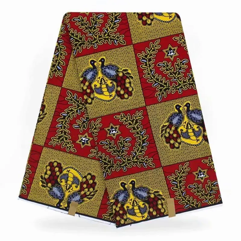 

Free Shipping!2018 Dutch Wax Hollandais African Hollandais Real Dutch Wax Veritable Wax Hollandais For Patchwork Sewing