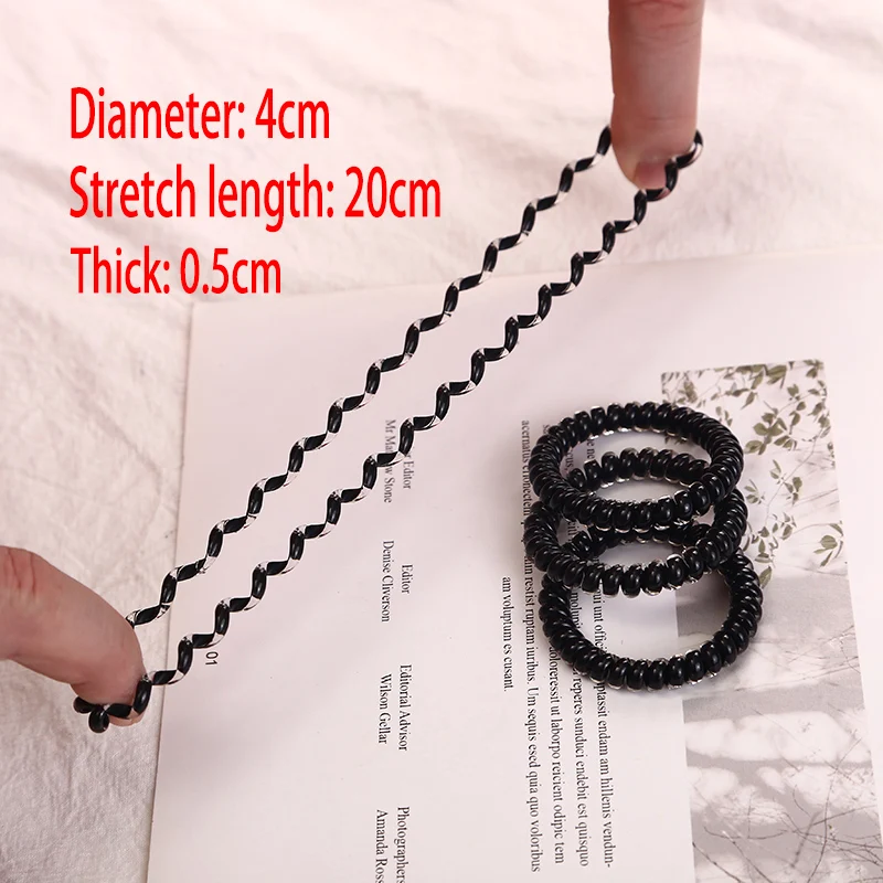 10 pcs الأسود اللثة ل إكسسوارات الشعر رابطة شعر مستديرة Traceless النساء الصمغ مرونة العصابات الشعر للنساء الصمغ سلك الهاتف Scrunchy