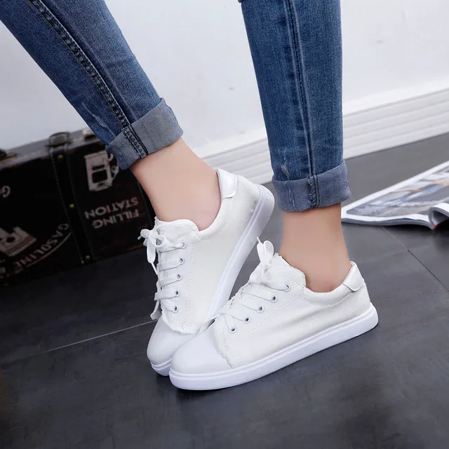 Women Canvas Slip-on Flats With LACE-UP Loafer flat shoes Women Canvas Slip-on Flats With LACE-UP Loafer flat shoes