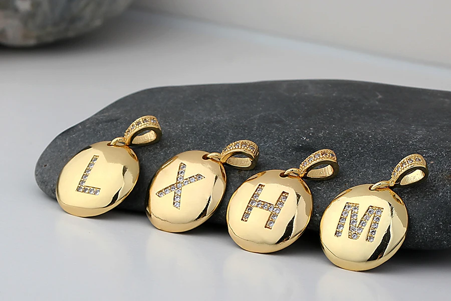 Высокое качество, женское ожерелье для девочек с надписью, золото, 26 букв, ожерелье с подвеской, медное CZ ювелирное изделие, персонализированное ожерелье