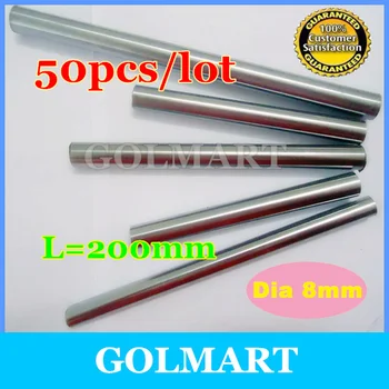 

linear shaft 50pcs diameter 8mm -L 200mm Chrome Plated Linear Shaft CNC Linear Motion Slide System XYZ XY Shaft / Rail Table