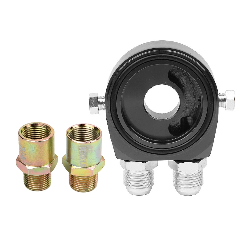

New Car Universal Oil Filter Sandwich Adapter For Cooler Plate Kit AN10 Aluminum