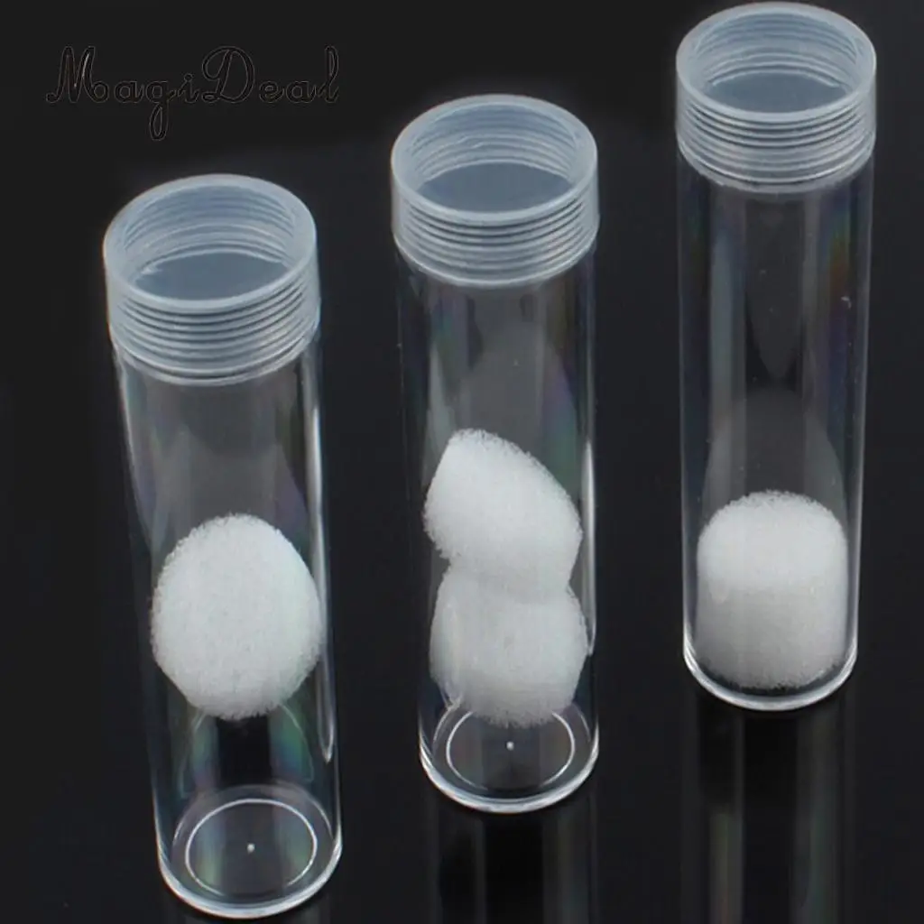 10 Pcs 32mm Protective Tube Holder Clear Round Cases Coin Storage Box