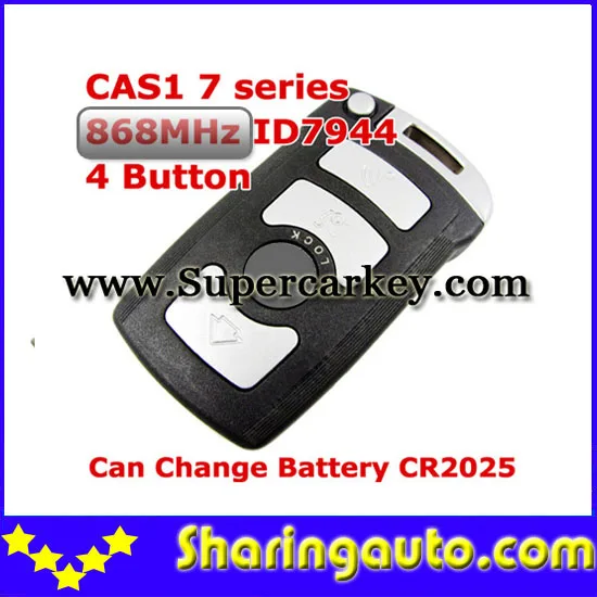 

Free shipping Smart Card With Emergency Key 868MHZ for BMW 7 Series CAS1 (1piece)