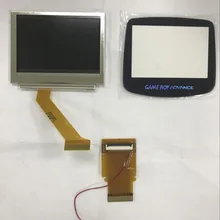 Для GameBoy Advance ЖК-дисплей Экран для GBA SP АГС 101 Выделите Экран ЖК-дисплей подсветкой ярче Flex ленточный кабель+ Стекло крышка