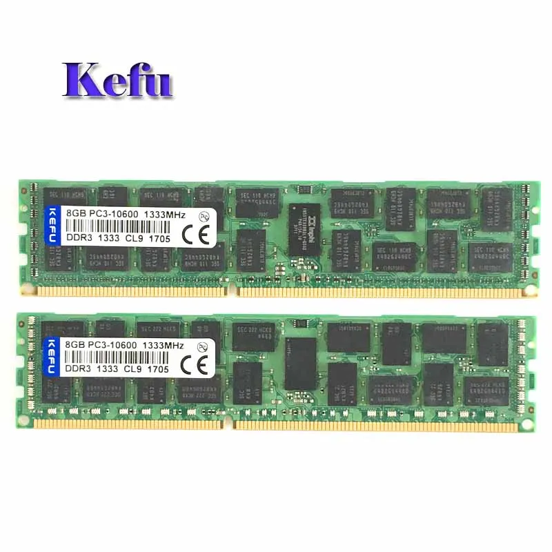

2x8GB PC3-10600R DDR3 1333mhz ECC Memory REG Registered 240-pin RAM 2RX4 server memory