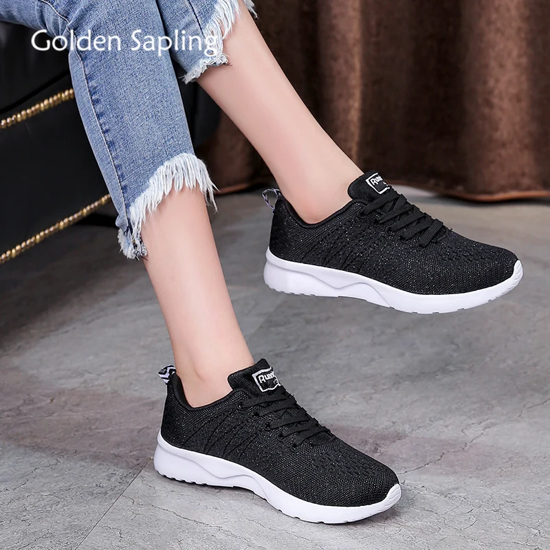 

Golden Sapling Summer Running Shoes for Women Brerathable Knit Light Weight Woman Sneakers High Quality 2019 Women's Sport Shoes