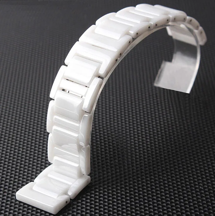 Watch band watch accessories ceramic white watchband diamond watch