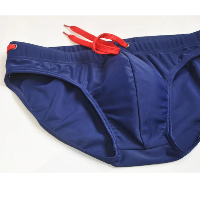 Мужские плавки с низкой посадкой сексуальные однотонные бикини быстросохнущие
