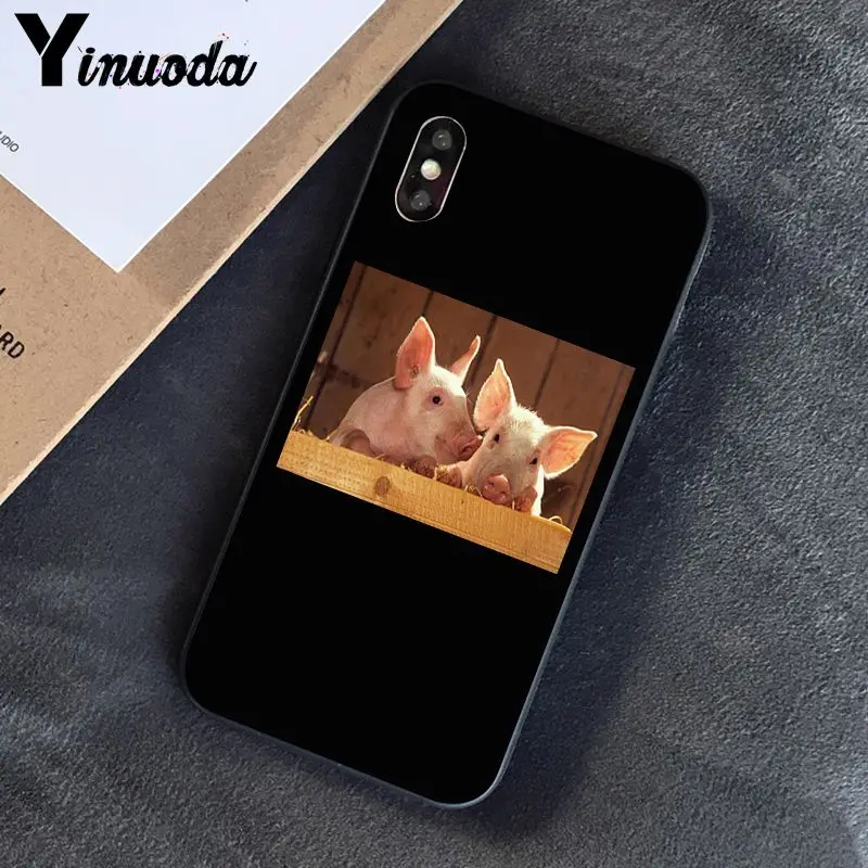 Yinuoda смешной мультфильм свинья Coque Оболочка Чехол для телефона для iPhone 8 7 6 6S 6Plus X XS MAX 5 5S SE XR 10 чехол s - Цвет: A15