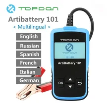 Originele TOPDON AB101 ArtiBattery 101 12 V Auto Batterij Tester Auto Digitale Batterij Analyzer Zwengelen Test
