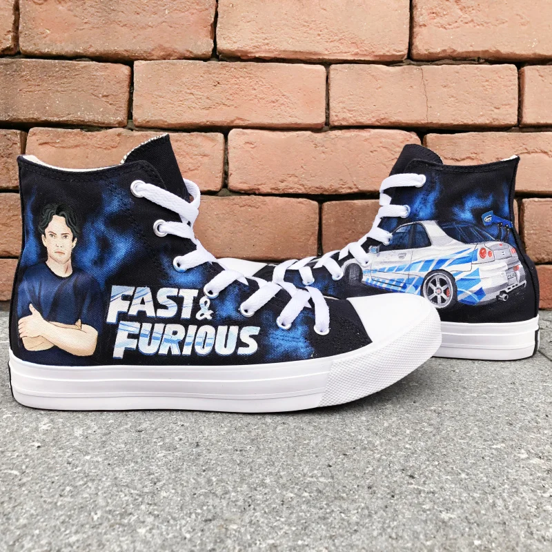 Wen High Top Canvas Shoes Customize Hand Painted Shoes Fast & Furious Design Mens Sneakers Big Size Womens Platform Plimsolls Wen High Top Canvas Shoes Customize Hand Painted Shoes Fast & Furious Design Mens Sneakers Big Size Womens Platform Plimsolls