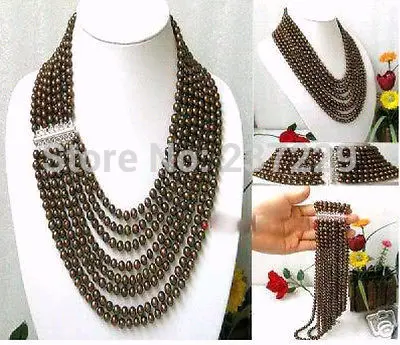 

HOT## Wholesale price FREE SHIPPING ^^^^Pretty!8-9MM White FW Pearl Necklace 14KGP clasp