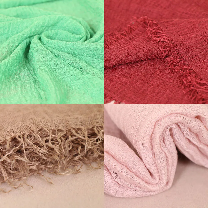 LMLAVEN мерцающие женские хлопковые шарфы большой размер|scarf shawl|cotton scarfcotton crinkle shawl |