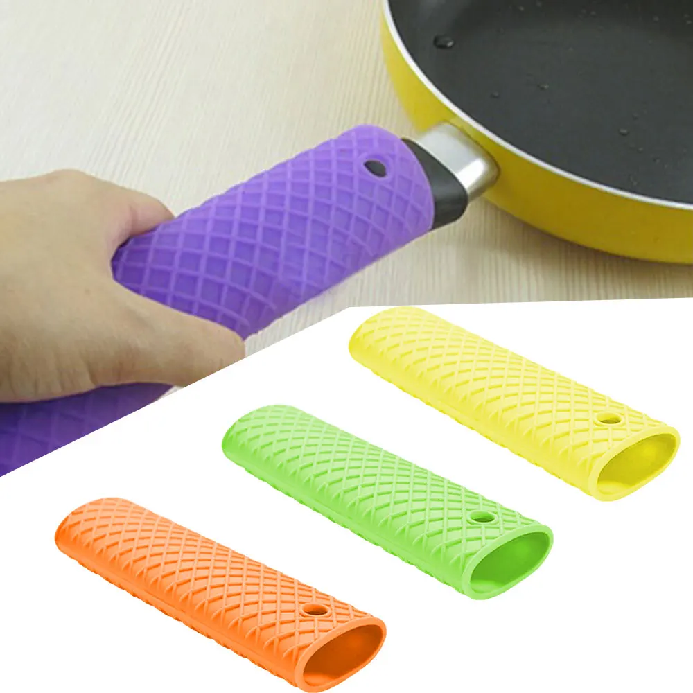 Silicon Pot Handle Holder Household Grip Sleeve Pan Handle Cover Heat