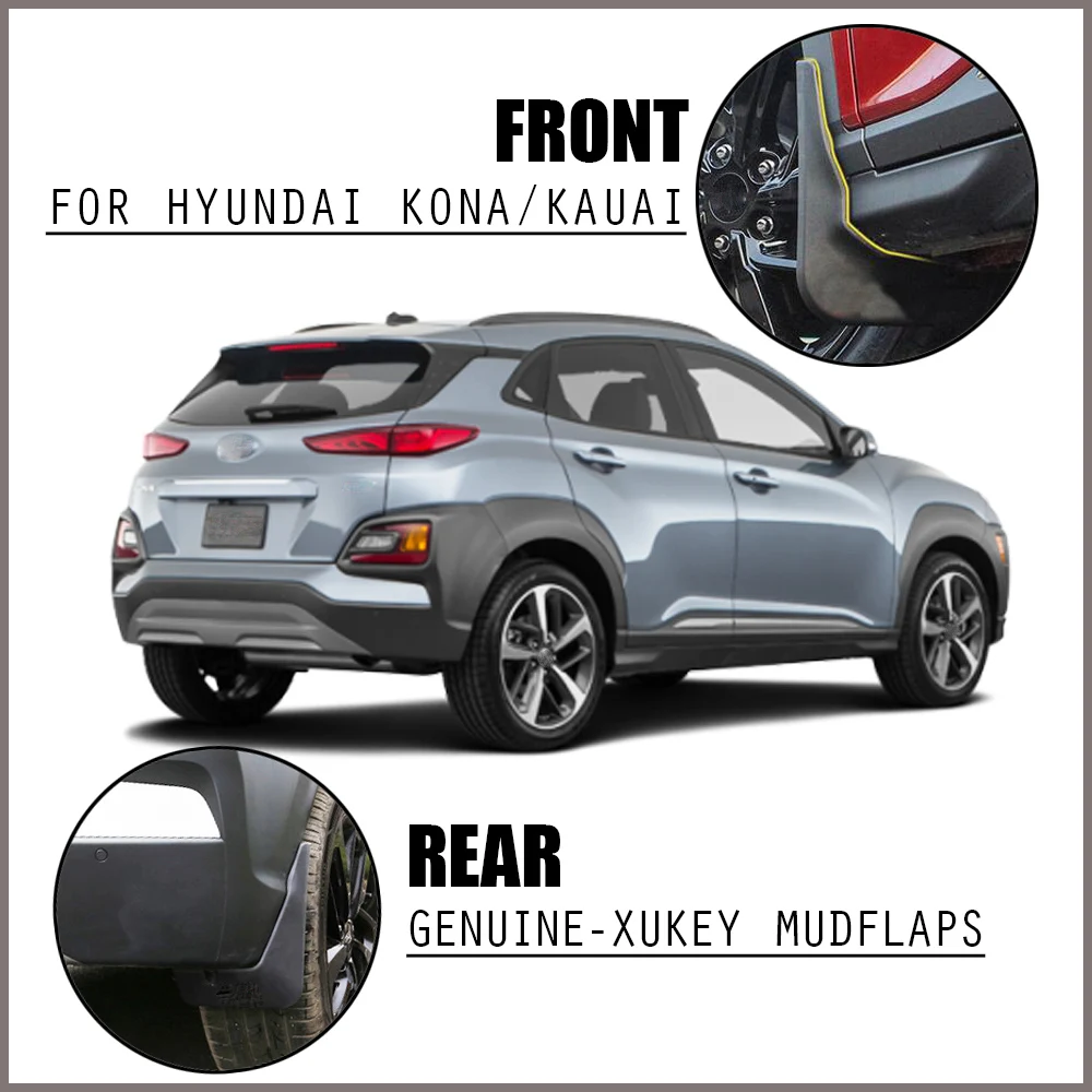 OE стильные Литые Автомобильные Брызговики для Hyundai Kona 2017 2018 2019 2020 Kauai