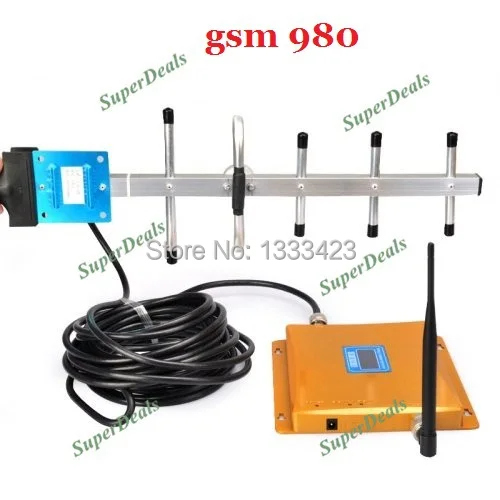 

Hot LCD booster!!! 2G GSM 900 MHz 900mhz Mobile Phone Cell Phone signal Booster Repeater amplifier 65db 1000sq with yagi antenna