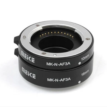 

Hot Sale Meike MK-N-AF3A Metal Mount Automatic AF Auto Focus Macro Extension Tube Ring for Nikon 1 S1 J3 V2 J2 AW1 Lens Adapter