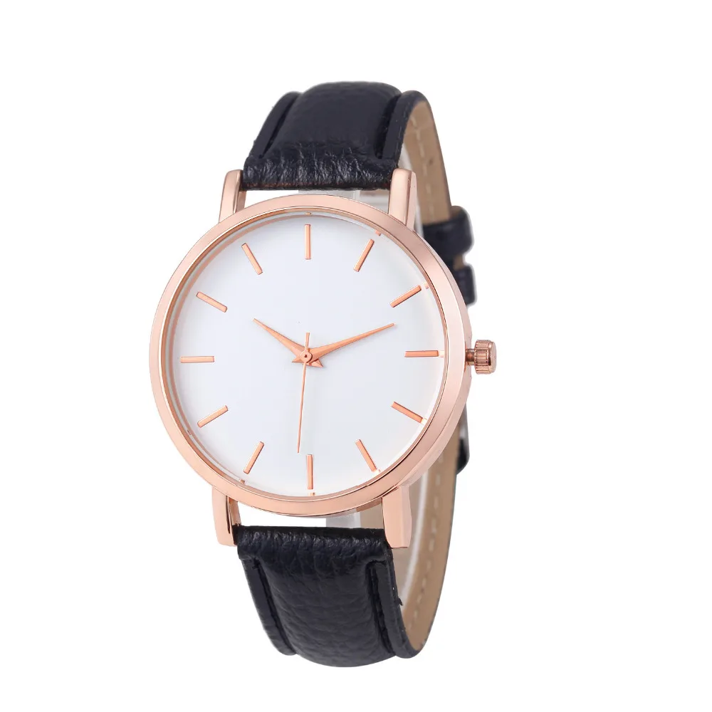 

Fashion Watches Leather Stainless Men women Steel Analog Quartz Wrist Watch popular women