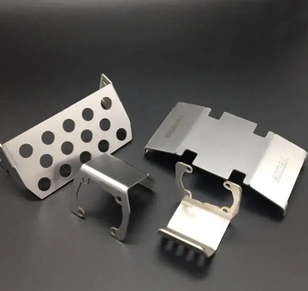

Stainless Steel Chassis Armor Protection Skid Plate for 1/10 RC Crawler Accessories SCX10 II 90046/47 90059/60 F120BP