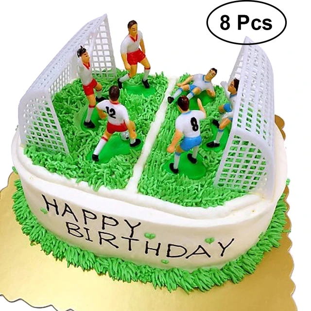 Futebol e Futebol Bolo Topper, Bolo de Aniversário Decoração Modelo,  Jogador, Venda quente, 8 pcs/set - AliExpress