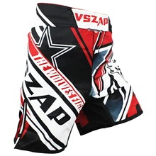 Мужская печати VSZAP КОНФЛИКТА MMA fight шорты фитнес фитнес мужские Муай тай Полиэстер Kick Гель дешевые мма шорты мужчины boxeo