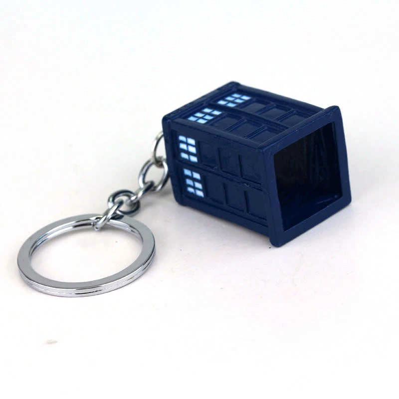 3 أنواع من نمط طبيب مجوهرات عالية الجودة أزياء سبائك الأزرق TARDIS الشرطة مربع المفاتيح كشك الهاتف المفاتيح kc0067